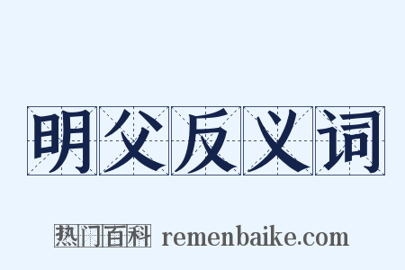 明父反义词是什么意思的图片